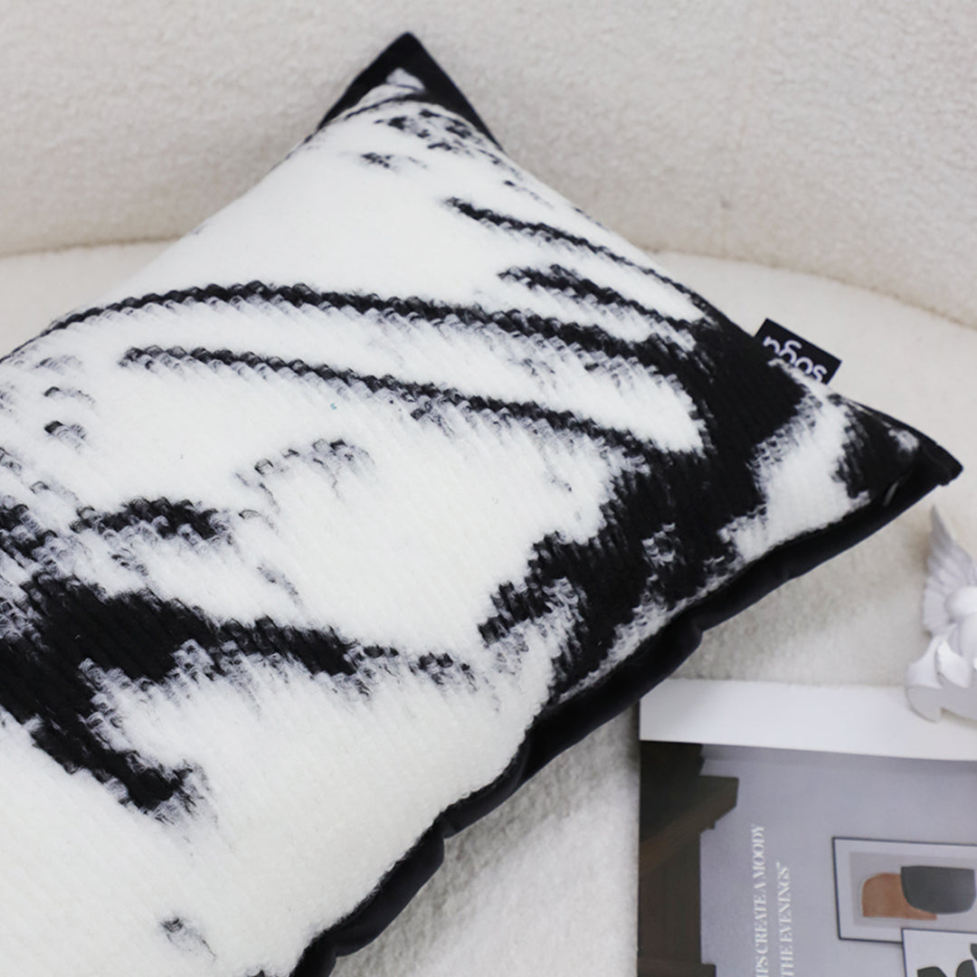 SOGA 35cm Throw Pillow Black and White Leopard Thick Premium Polyester Fiber for Home Decor • LUZ-FrenchCushion324