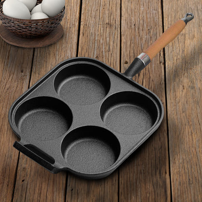 SOGA 4 Mold Cast Iron Breakfast Fried Egg Pancake Omelette Fry Pan • LUZ-ZPaiB6