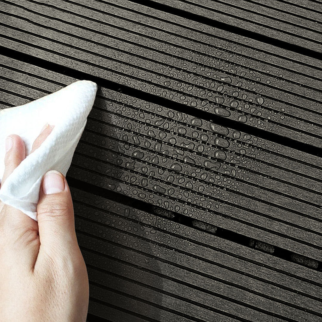 SOGA 2X 11 pcs Grey DIY Wooden Composite Decking Tiles Garden Outdoor Backyard Flooring Home Decor • LUZ-Deck7002X2