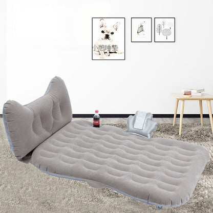 SOGA Grey Honeycomb Inflatable Car Mattress Portable Camping Air Bed Travel Sleeping Kit Essentials • LUZ-CarMat011