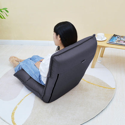 SOGA 2X Grey Lounge Recliner Lazy Sofa Bed Tatami Cushion Collapsible Backrest Seat Home Office Decor • LUZ-LoungeC3809X2