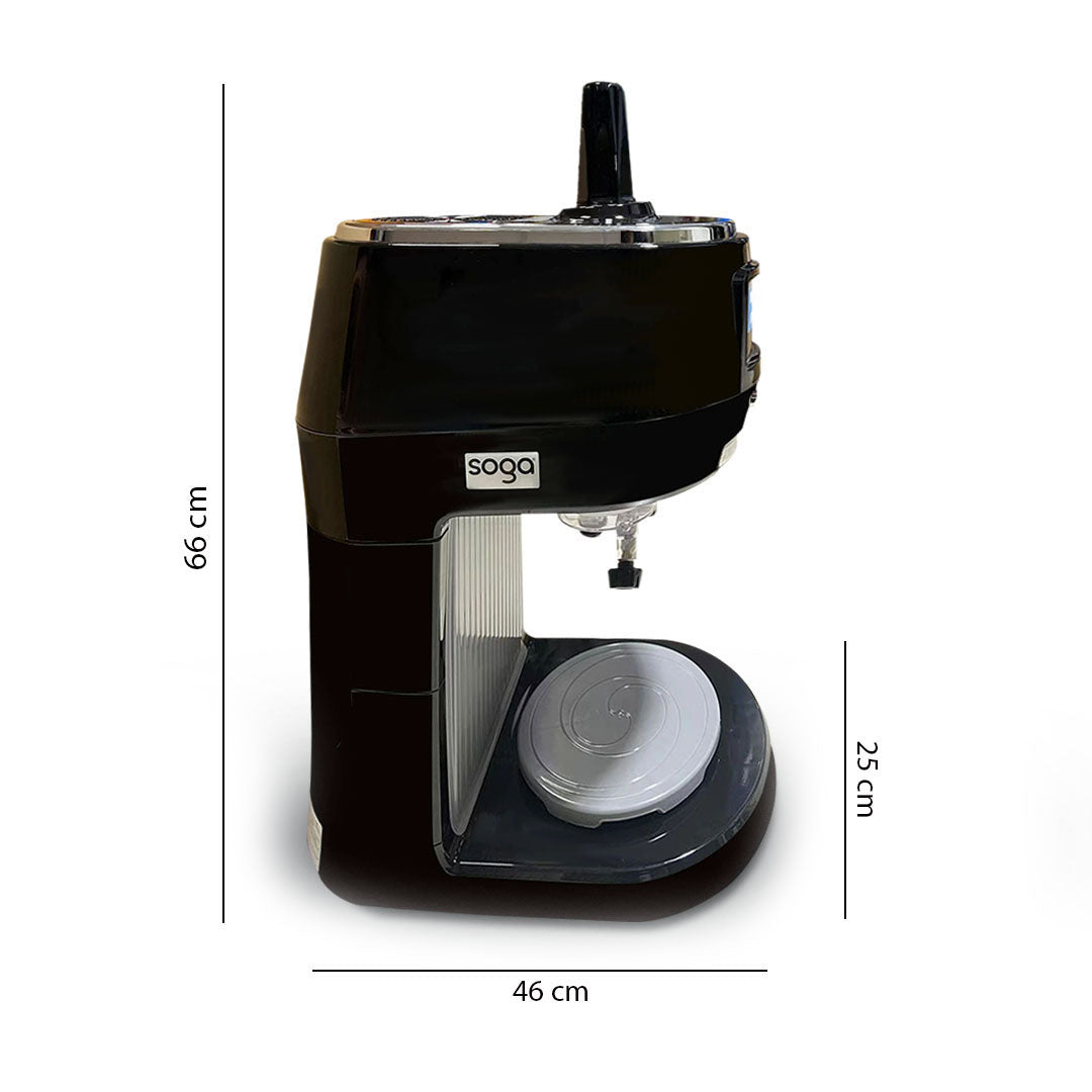SOGA 300 Watts Electric Ice Shaver Automatic Crusher Slicer Commercial Machine 70kgs/h Black • LUZ-IceShaverBY208S