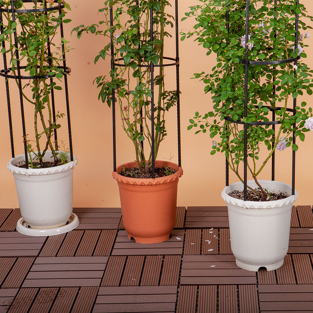 SOGA 2X 133cm 4-Bar Plant Frame Stand Trellis Vegetable Flower Herbs Outdoor Vine Support Garden Rack with Rings • LUZ-PlantTube133X2