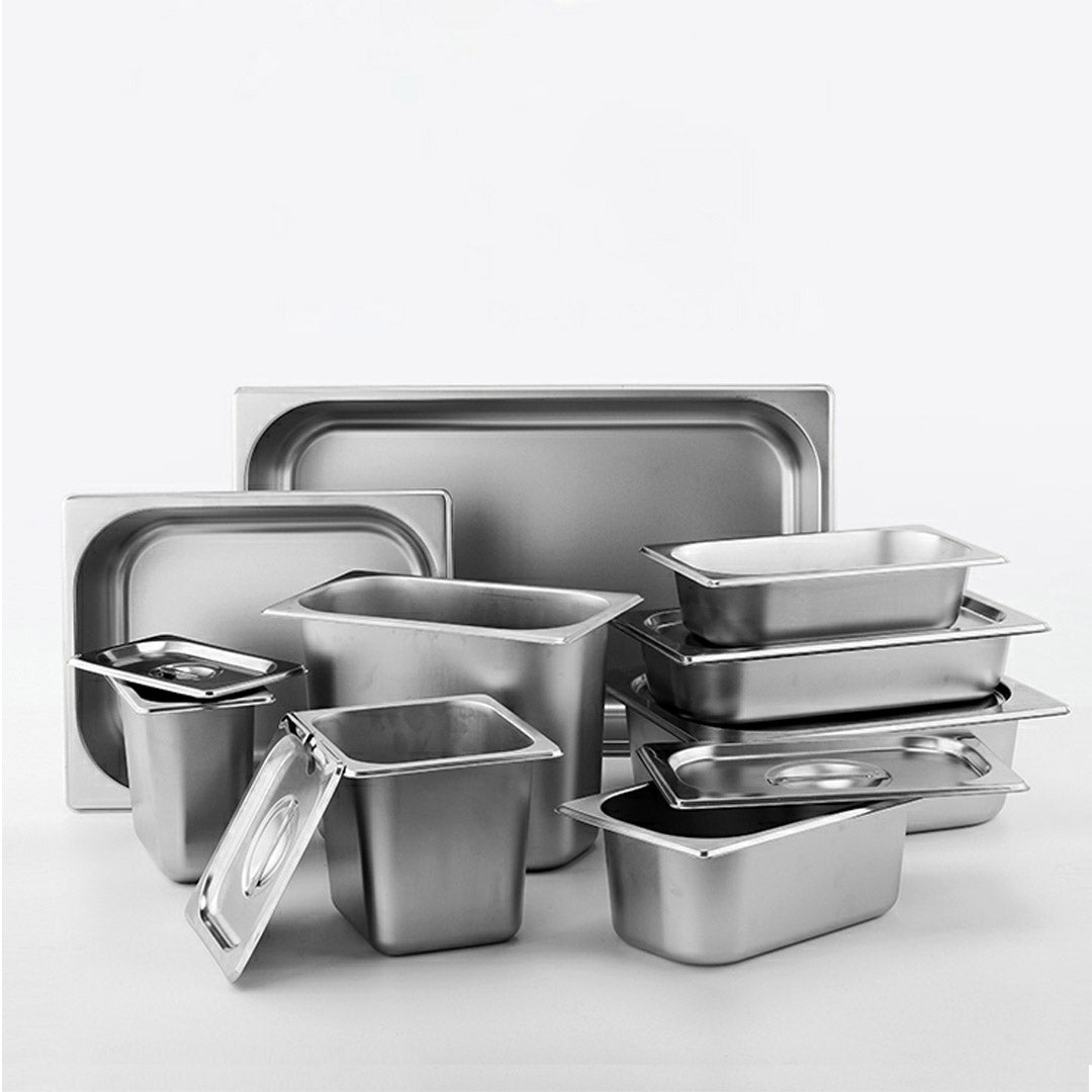 SOGA 2X Gastronorm GN Pan Full Size 1/1 GN Pan 20cm Deep Stainless Steel Tray • LUZ-GastronormPans5406X2