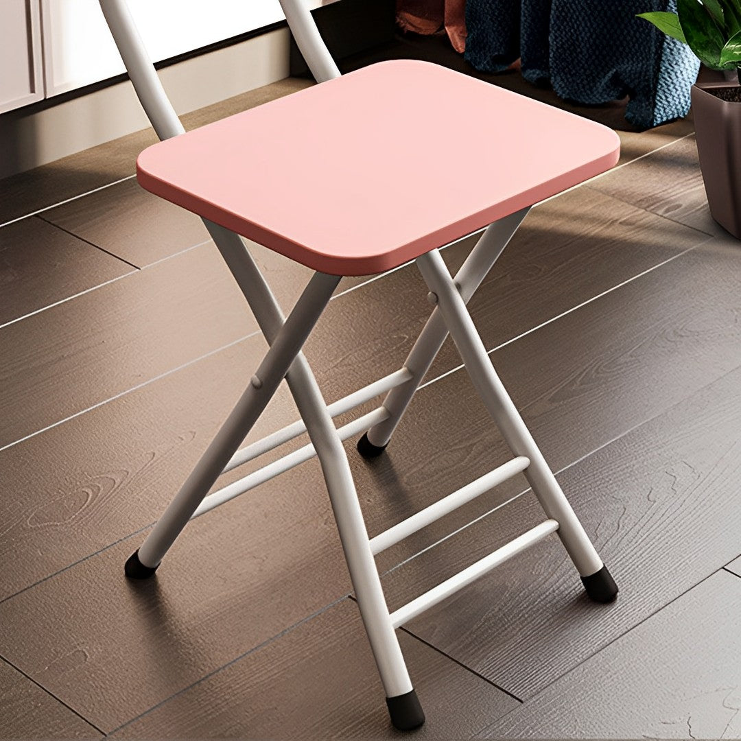 SOGA Pink Foldable Chair Space Saving Lightweight Portable Stylish Seat Home Decor Set of 2 • LUZ-ChairAS717