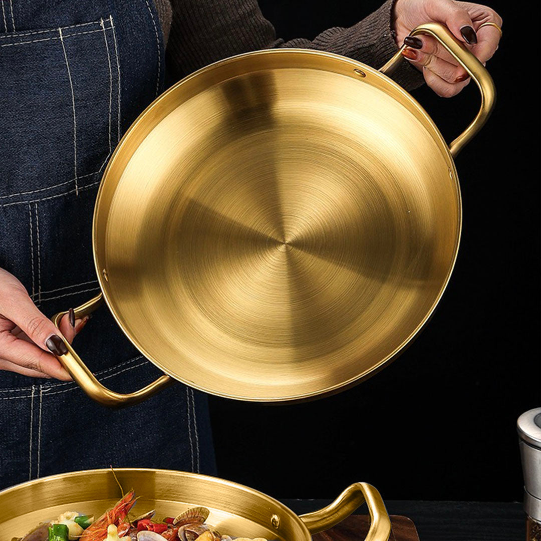 SOGA 30cm Dry Pot, Gold Plated 202 Material Stainless Steel and Kitchen Essential • LUZ-VICSoupPot18