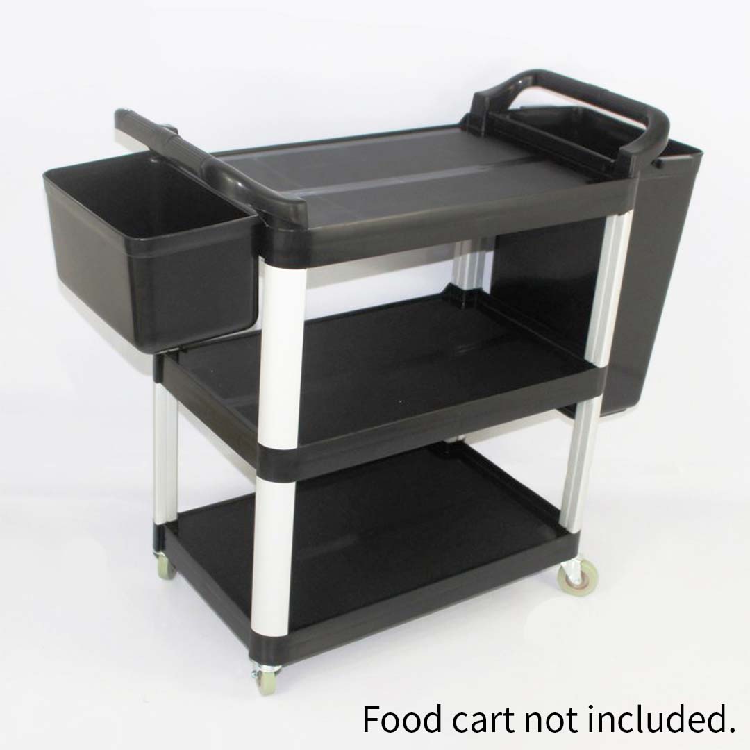 SOGA Large Food Trolley Utility Cart Waste Storage Bin • LUZ-FoodCart1511-JBINL