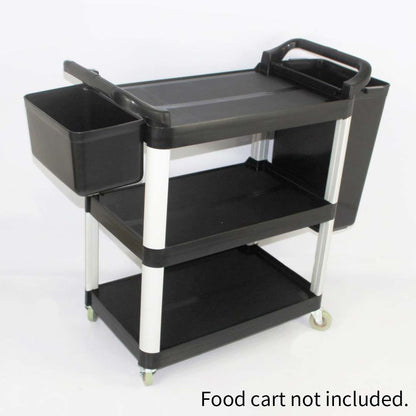 SOGA Large Food Trolley Utility Cart Waste Storage Bin • LUZ-FoodCart1511-JBINL