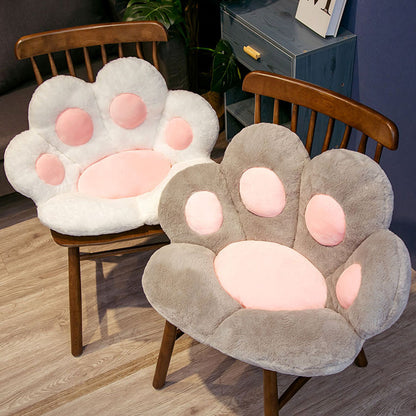 SOGA 2X White Paw Shape Cushion Warm Lazy Sofa Decorative Pillow Backseat Plush Mat Home Decor • LUZ-SCushion015X2