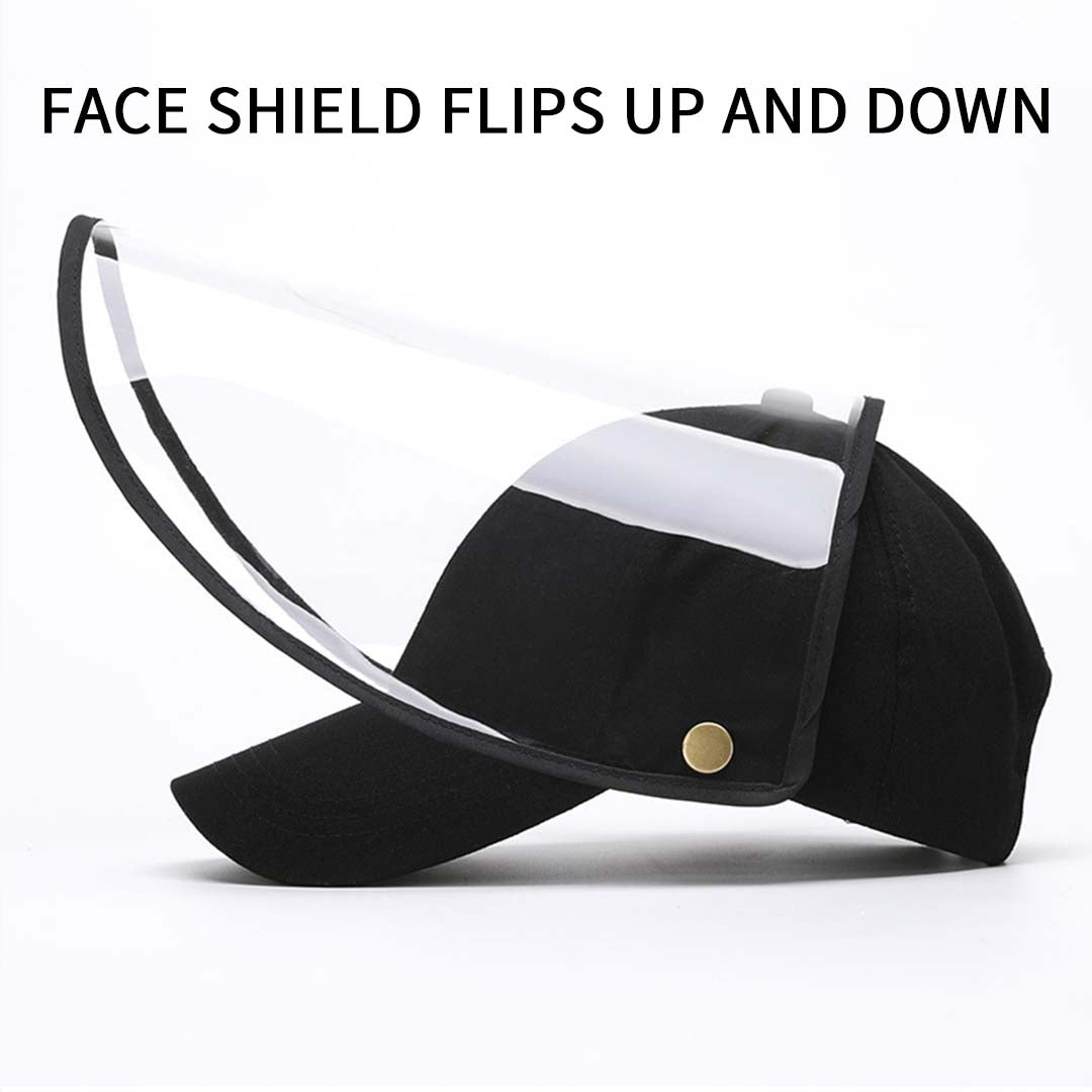 4X Outdoor Protection Hat Anti-Fog Pollution Dust Protective Cap Full Face HD Shield Cover Adult Black • LUZ-HatAdultBLKX4