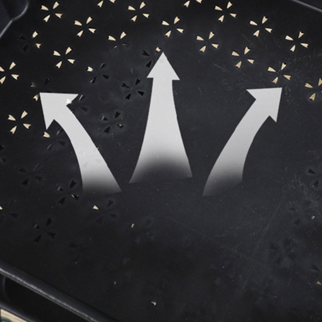 SOGA 3 Tier Steel Black Movable Kitchen Cart Multi-Functional Shelves Portable Storage Organizer with Wheels • LUZ-KitchenXY004