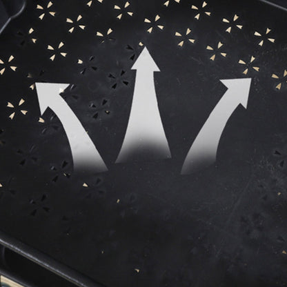 SOGA 3 Tier Steel Black Movable Kitchen Cart Multi-Functional Shelves Portable Storage Organizer with Wheels • LUZ-KitchenXY004