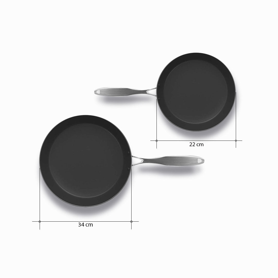 SOGA Stainless Steel Fry Pan 22cm 34cm Frying Pan Induction Non Stick Interior • LUZ-FryPanNS2869-2875