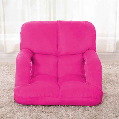 SOGA Foldable Lounge Cushion Adjustable Floor Lazy Recliner Chair with Armrest Pink • LUZ-LoungeKidPink