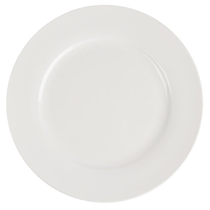 Olympia Lumina Wide Rimmed Round Plate - 270mm 10 1/2'' (4 Pack) (270(Ø)mm | White | Pack quantity: 4.) • PAS-CD625