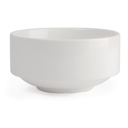 Olympia Lumina Stacking Soup Bowls White 398ml 14oz (6 Pack) (Pack of 6) • PAS-CF379