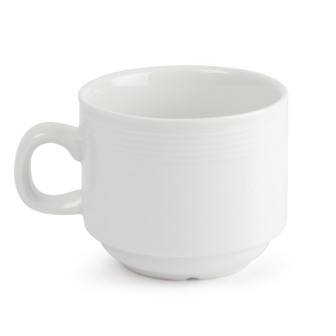 Olympia Linear Stacking Tea Cups 200ml 7oz (12 Pack) • PAS-U084