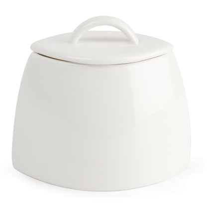 Olympia Lumina Oval Sugar Bowl with lid - 200ml 6.76fl oz (6 Pack) (Capacity: 200ml. Pack quantity: 6) • PAS-CD654