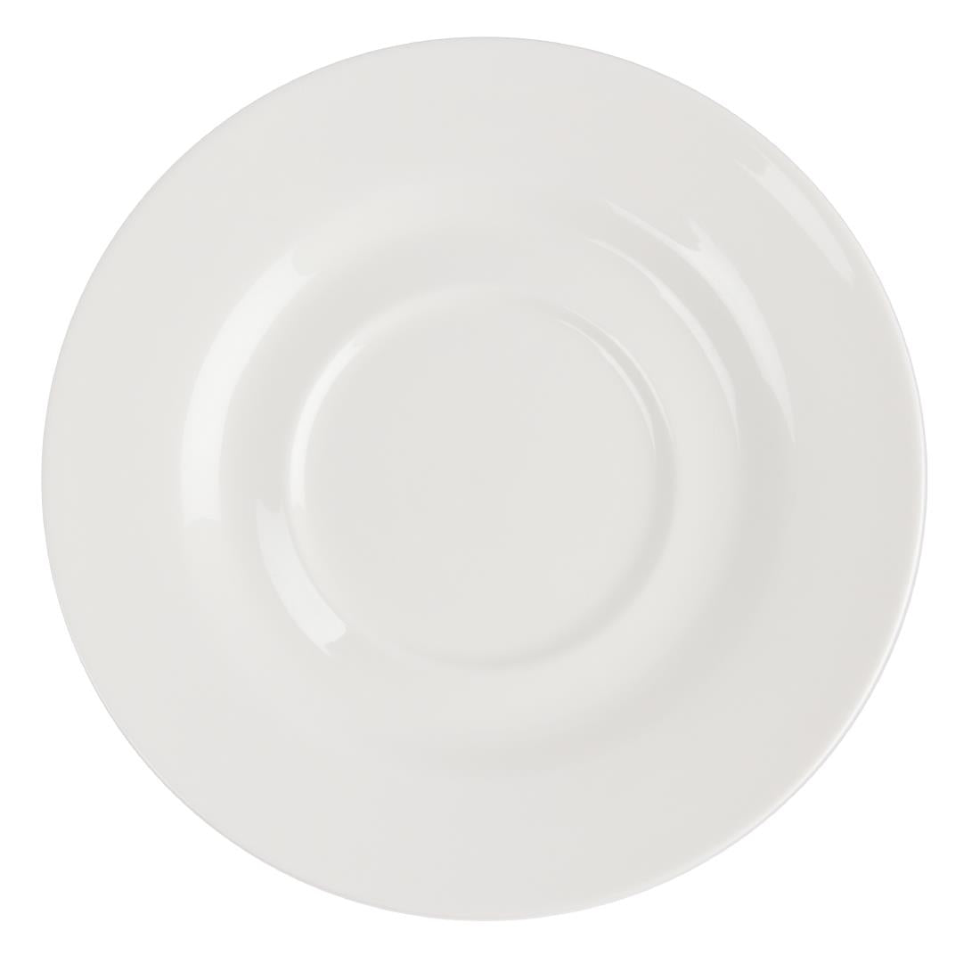 Olympia Lumina Round Saucers White 156mm (6 Pack) (Pack of 6) • PAS-CD648
