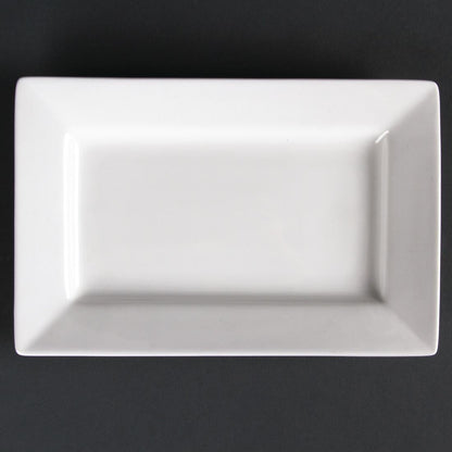 Olympia Lumina Wide Rim Rectangular Plate - 200x130mm 7 3/4x 5" (6 Pack) (200 x 130mm. Pack quantity: 6) • PAS-CD629