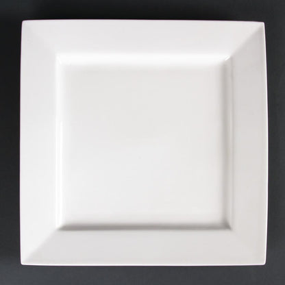 Olympia Lumina Square Plates White 265mm (4 Pack) (265mm. Pack quantity: 4) • PAS-DP965