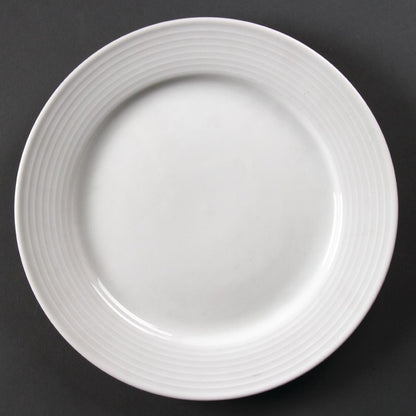Olympia Linear Wide Rimmed Plates 250mm (12 Pack) • PAS-U091