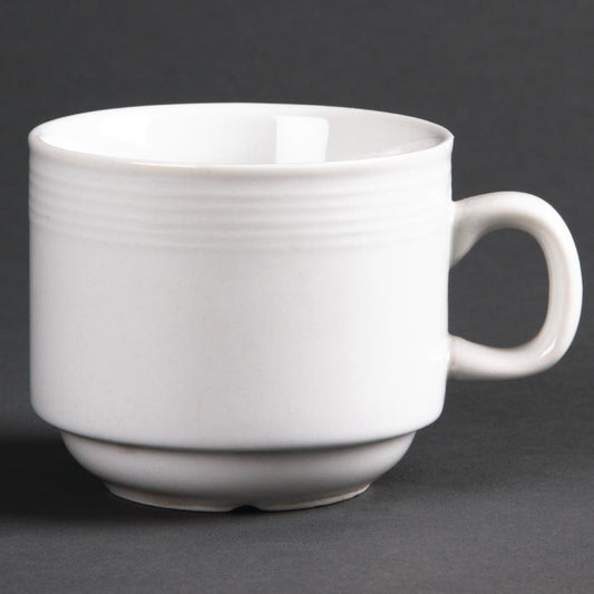 Olympia Linear Stacking Tea Cups 200ml 7oz (12 Pack) • PAS-U084
