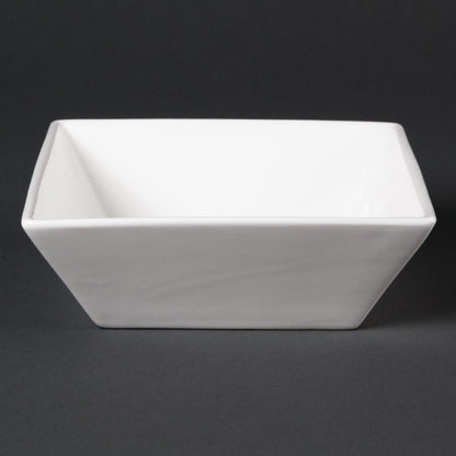Olympia Lumina Square Bowls White 140mm (6 Pack) (Size: 140mm (5.5"). Pack quantity: 6) • PAS-CD639