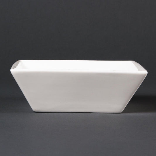 Olympia Lumina Square Bowls White 140mm (6 Pack) (Size: 140mm (5.5"). Pack quantity: 6) • PAS-CD639