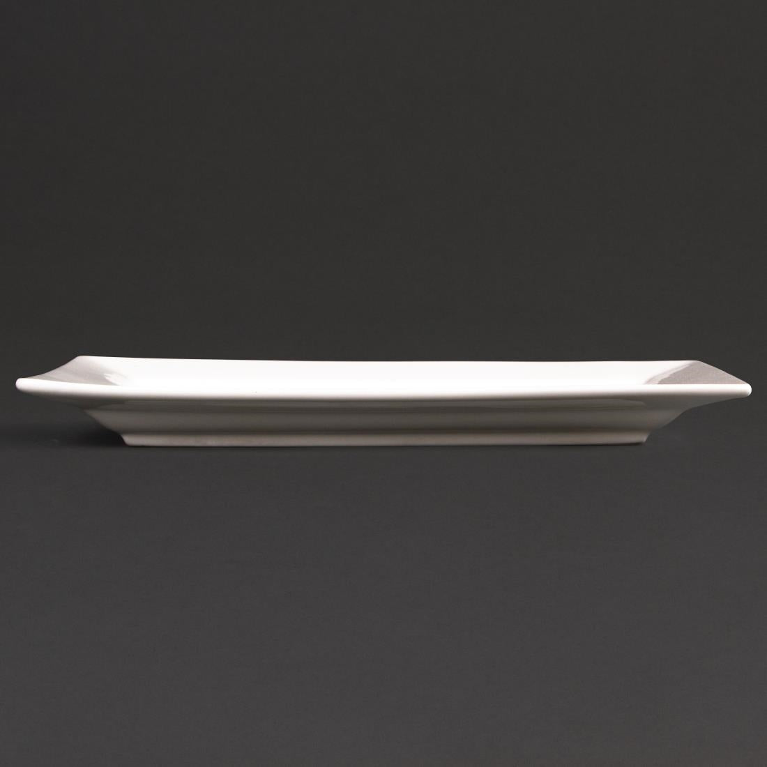 Olympia Lumina Wide Rim Rectangular Plate - 257x155mm 10x 6" (4 Pack) (257 x 155mm. Pack quantity: 4) • PAS-CD630