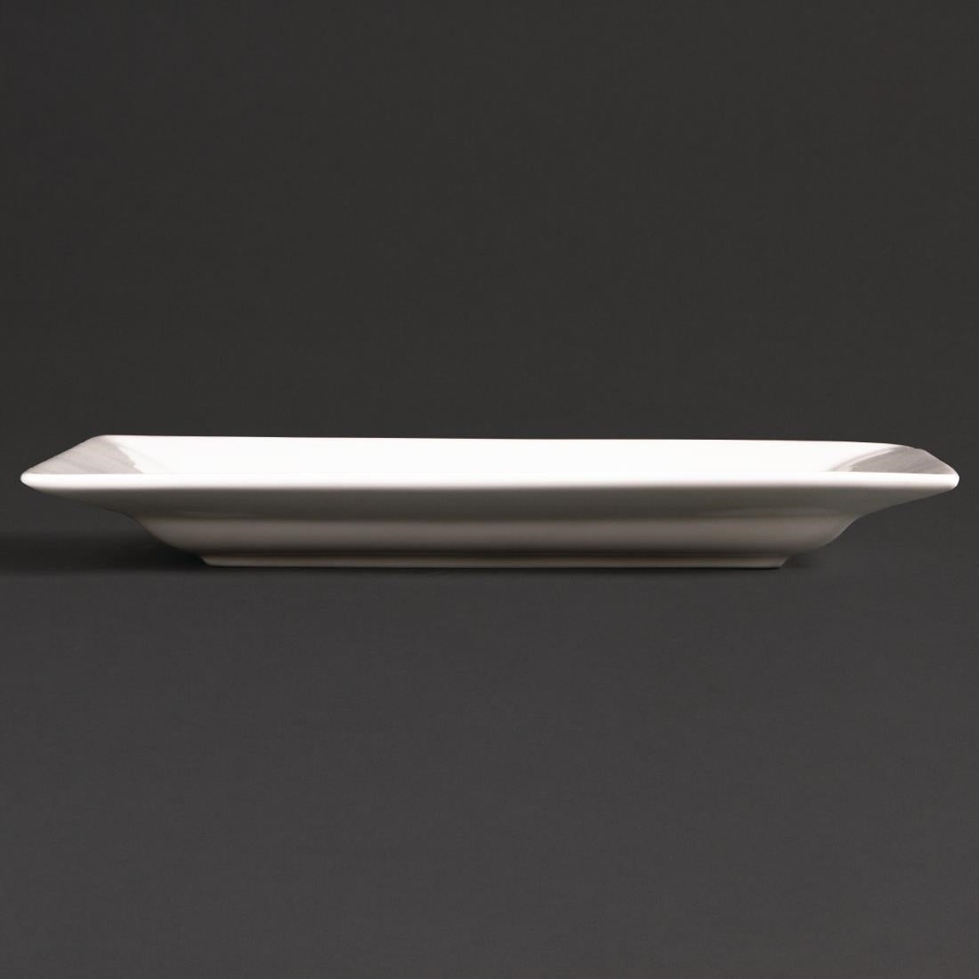 Olympia Lumina Wide Rim Rectangular Plate - 200x130mm 7 3/4x 5" (6 Pack) (200 x 130mm. Pack quantity: 6) • PAS-CD629