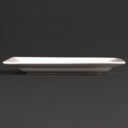 Olympia Lumina Wide Rim Rectangular Plate - 200x130mm 7 3/4x 5" (6 Pack) (200 x 130mm. Pack quantity: 6) • PAS-CD629