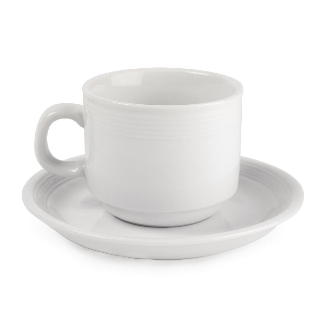 Olympia Linear Stacking Tea Cups 200ml 7oz (12 Pack) • PAS-U084