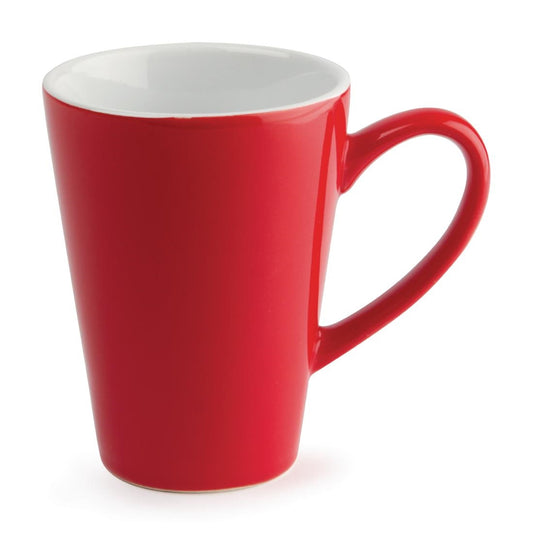 Olympia Cafe Latte Cup Red - 340ml 11.5fl oz (12 Pack) • PAS-GL486