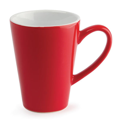 Olympia Cafe Latte Cup Red 340ml (12 Pack) (Pack of 12) • PAS-GL486