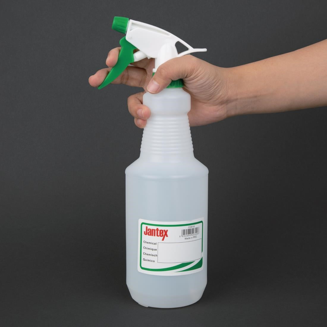 Jantex Colour Coded Spray Bottles Green 750ml • PAS-CD818