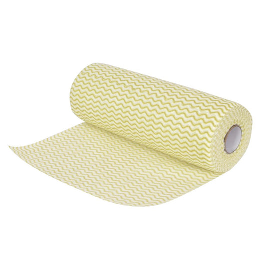Jantex Non Woven Cloths Yellow (Roll of 100 Sheets) (Colour: Yellow. 100 sheets per roll.  Sheet size: 25x33cm) • PAS-CS808