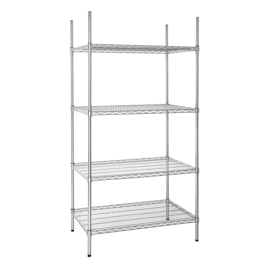 Vogue 4 Tier Wire Shelving Kit 915x610mm • PAS-U256