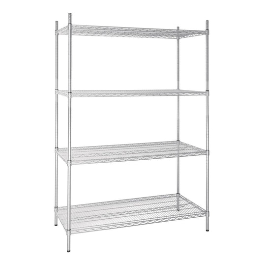 Vogue 4 Tier Wire Shelving Kit 1220x610mm • PAS-U257