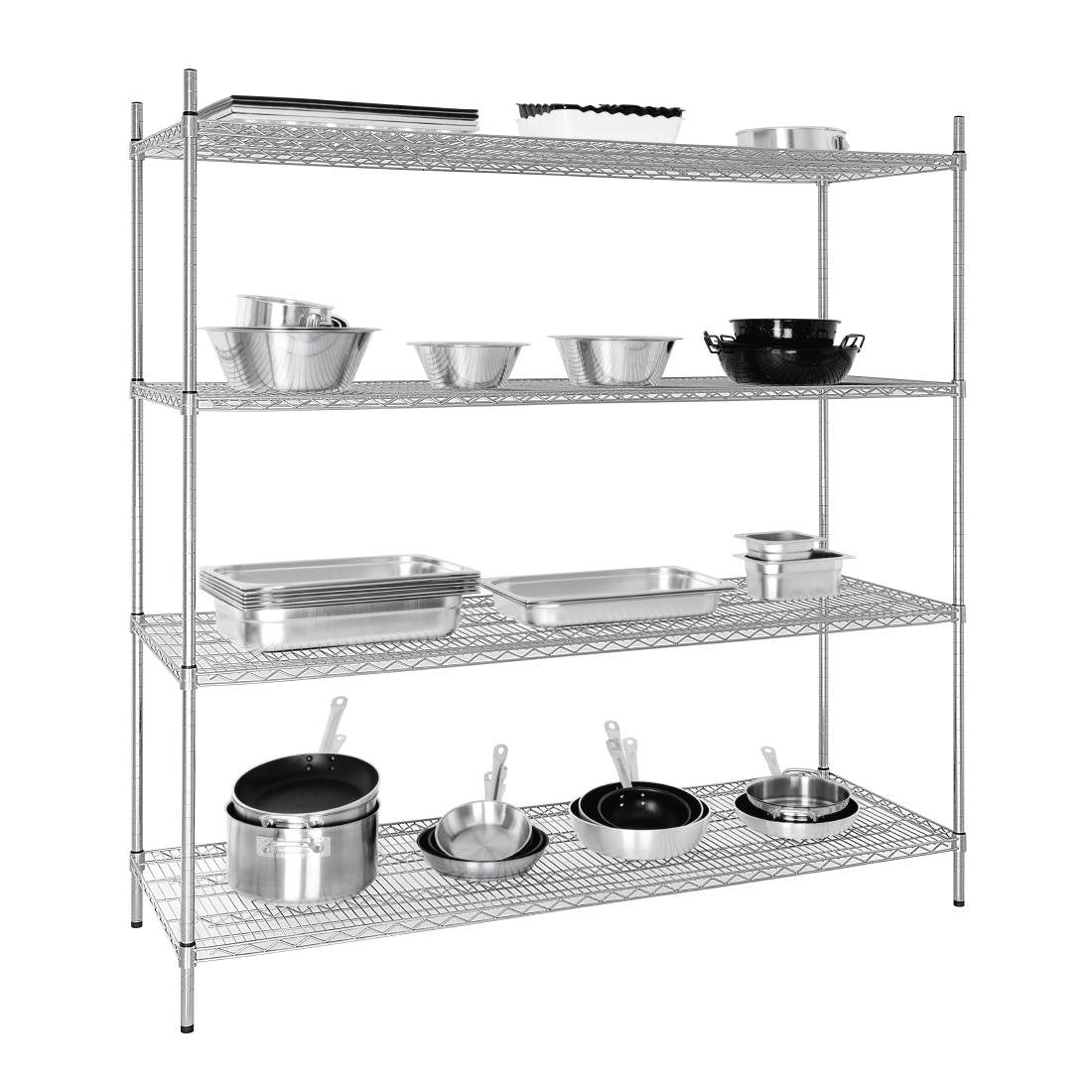 Vogue 4 Tier Wire Shelving Kit 1830x610mm • PAS-U259