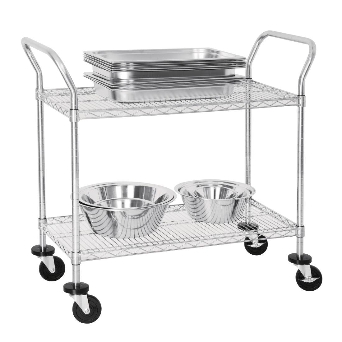 Vogue Chrome 2 Tier Wire Trolley • PAS-CC430