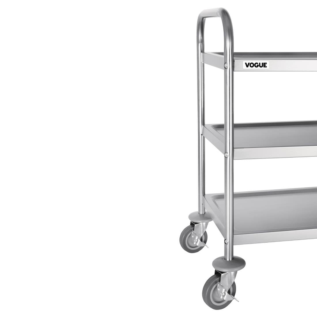 Vogue Stainless Steel 3 Tier Clearing Trolley Small • PAS-F993