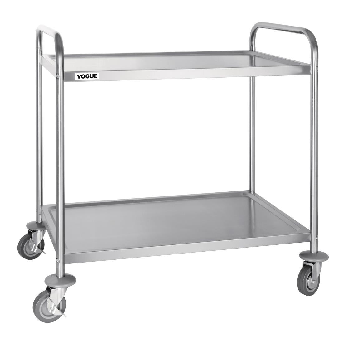 Vogue Stainless Steel 2 Tier Clearing Trolley Large • PAS-F998