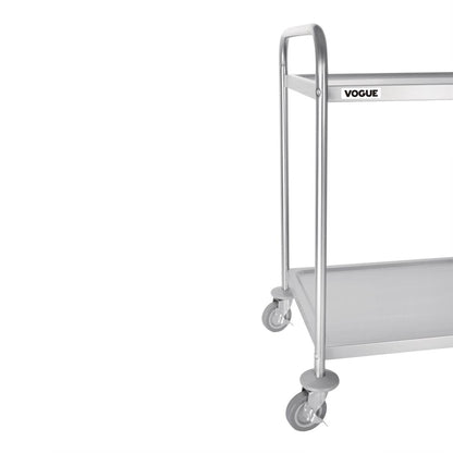 Vogue Stainless Steel 2 Tier Clearing Trolley Large • PAS-F998