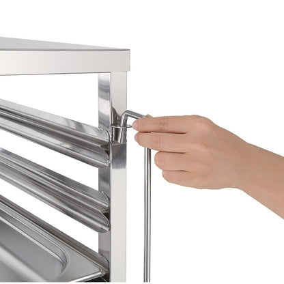 Vogue Gastronorm Racking Trolley 7 Level • PAS-GG498