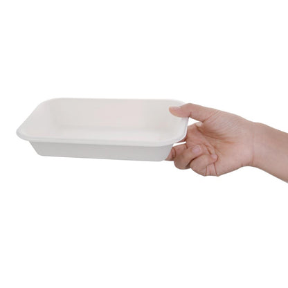 Fiesta Compostable Bagasse Tray 680ml (50 Pack) (38x139x213mm | 680ml | Pack of 50) • PAS-FC531