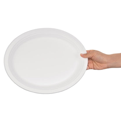 Fiesta Compostable Bagasse Oval Plate 316mm (50 Pack) (Pack of 50) • PAS-FC535