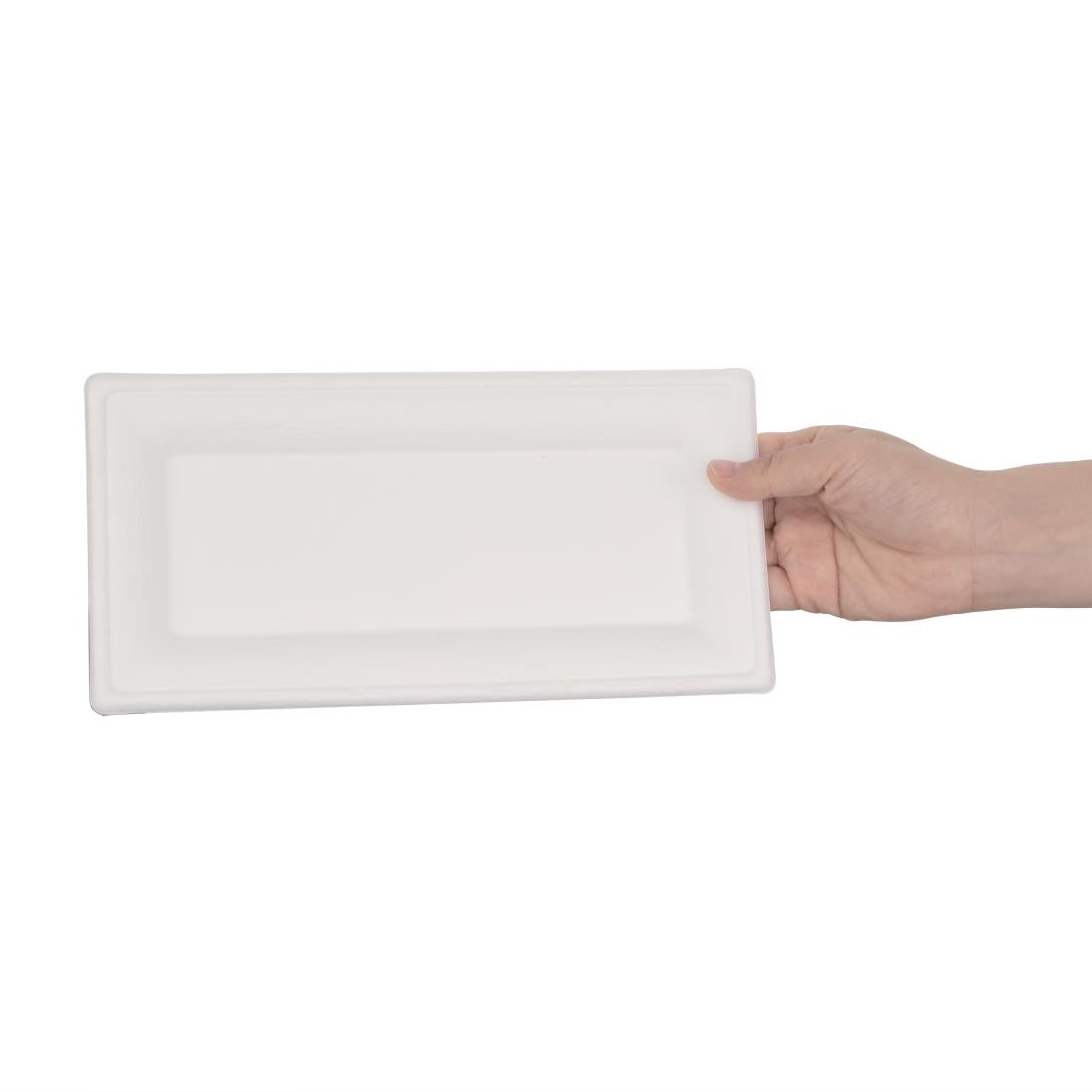 Fiesta Compostable Bagasse Rectangular Plate 258mm (50 Pack) (Pack of 50) • PAS-FC539