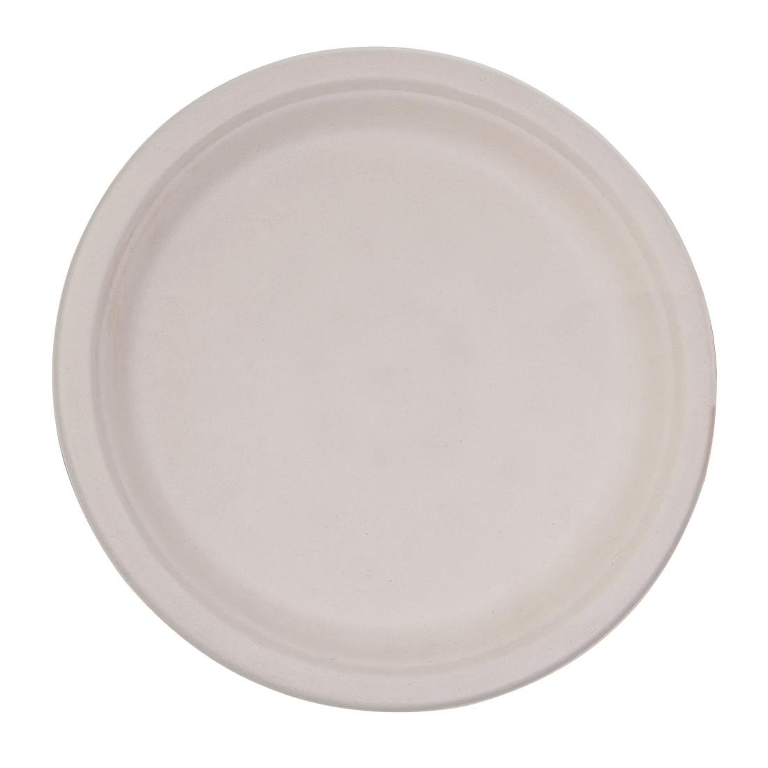 Fiesta Compostable Bagasse Round Plates Natural Colour 260mm (Pack of 50) • PAS-FC545