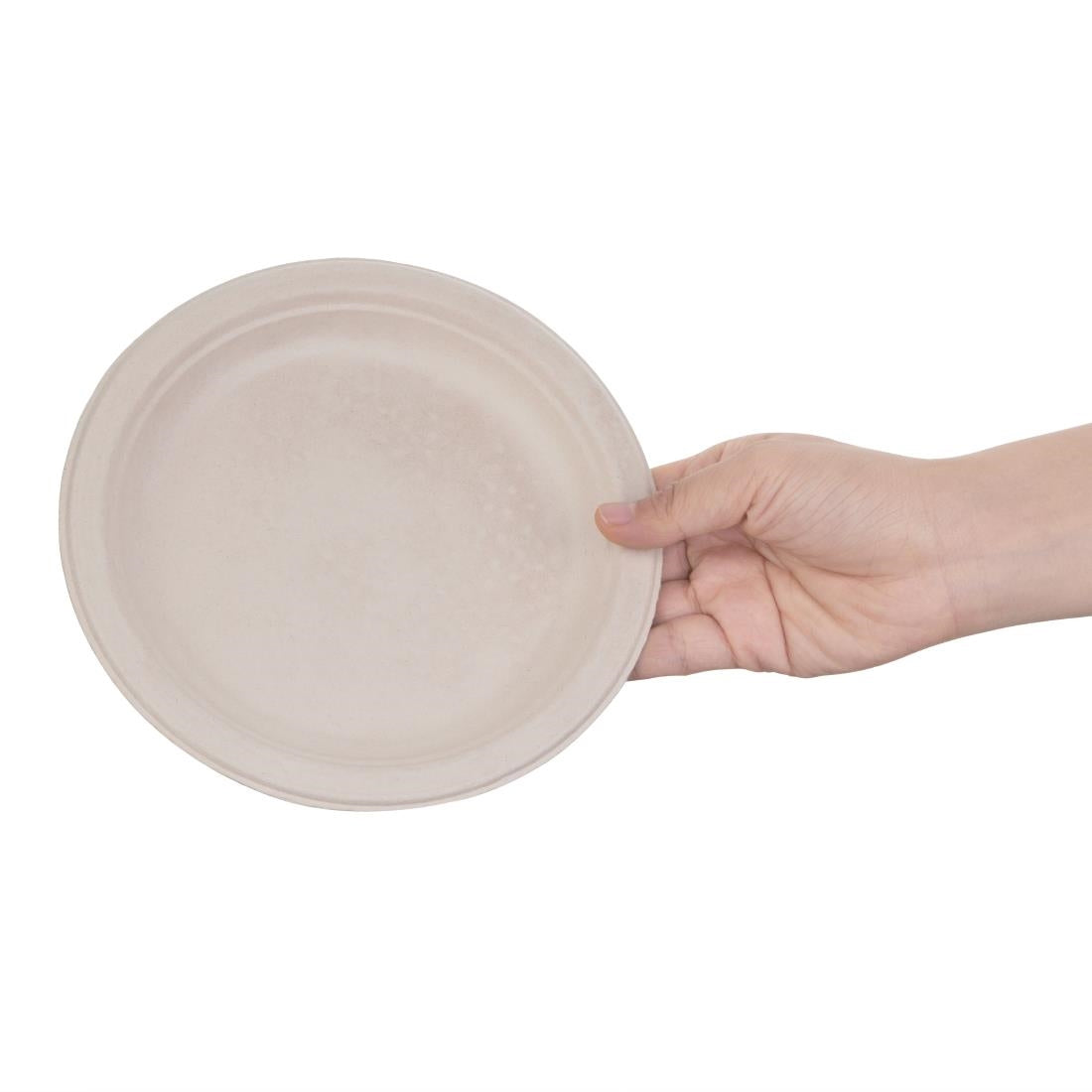 Fiesta Compostable Bagasse Round Plate Natural 179mm (50 Pack) (Pack of 50) • PAS-FC546